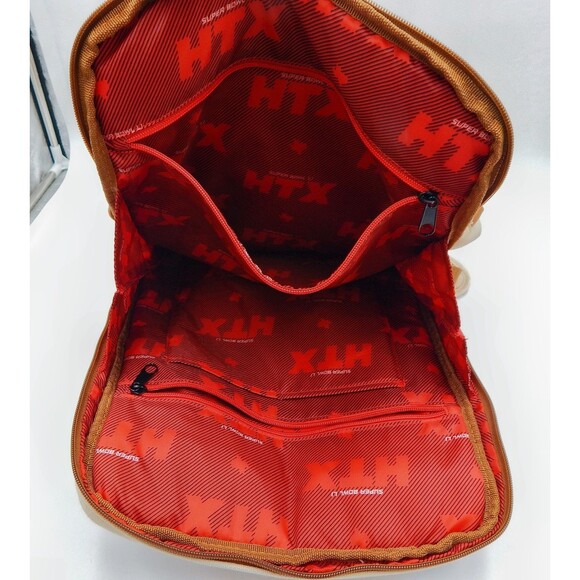 Super Bowl LI 51 Tan Canvas Backpack Weekender Bag Duffle NFL Patriots Falcons - Picture 7 of 14